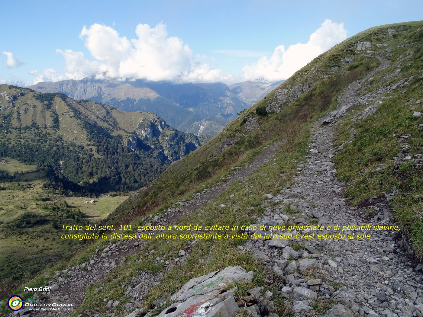 48 Sent. 101 in discesa dall'Alpe Cabretondo al Passo di Regadur-tratto da evitare....JPG -                                